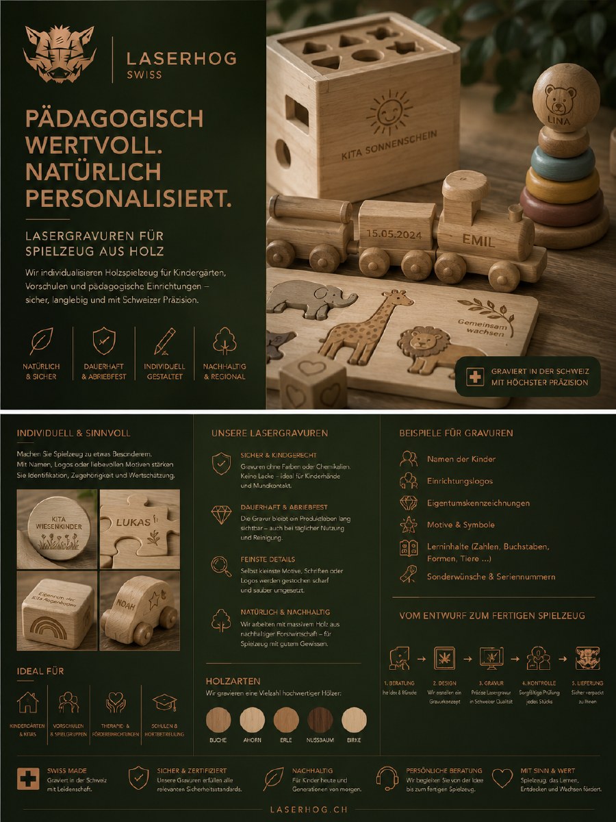 Personalisiertes Holzspielzeug für Kinder